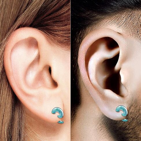 Pair of Acrylic Taper spiral Glitter Piercing Jewelry Ear Plug Stretching Expander Taper Earring in Saudi Arabia