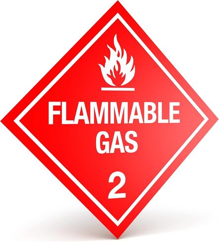D.O.T. Labels - Hazard Class 2 DOT Flammable Gas Hazmat Labels 4" X 4" Square Stickers - 500 Adhesive Labels Per Roll, Made in The USA by Kenco (1) in Saudi Arabia