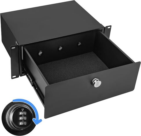 درج تثبيت على حامل 4U، درج رف الخادم مع قفل مركب ووسادة إسفنجية، درج رف قفل مطلي بالمسحوق لرفوف معدات الشبكة/AV/DJ/الخادم مقاس 19 بوصة، والمرفقات والخزائن in Kuwait