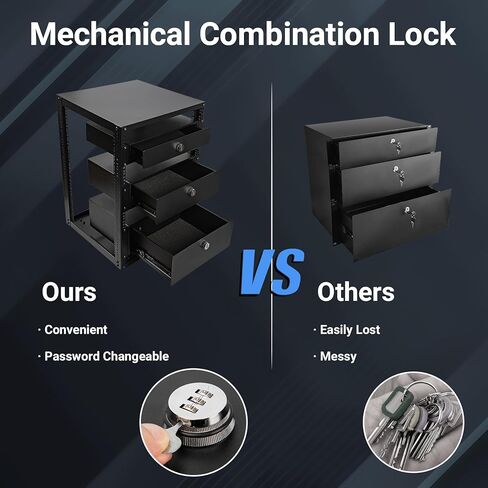 درج تثبيت على حامل 4U، درج رف الخادم مع قفل مركب ووسادة إسفنجية، درج رف قفل مطلي بالمسحوق لرفوف معدات الشبكة/AV/DJ/الخادم مقاس 19 بوصة، والمرفقات والخزائن in Kuwait