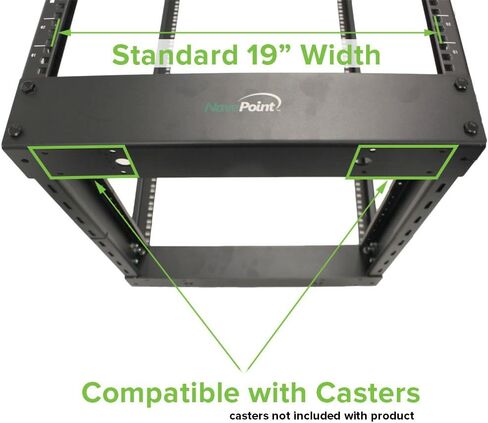 Navepoint 45U Professional 4-Post IT Open Frame Server Network Relay Rack 7 Feet Tall Black in Saudi Arabia
