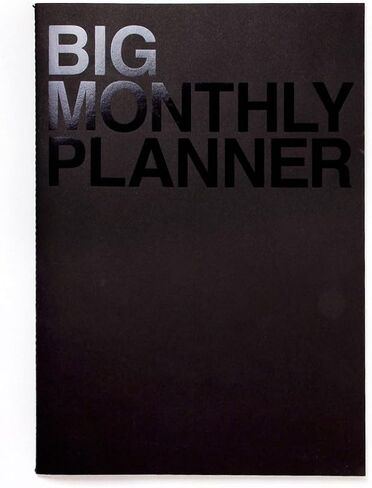 JSTORY Big Monthly Planner Stitch Bound Lays Flat Huge Undated Year Round Flexible Cover Goal/Time Organizer Thick Paper Eco Friendly Customizable A3 16 Months 18 Sheets Ver B in Saudi Arabia