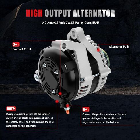 Alternator Compatible for Dodge for Nitro 3.7L/4.0L 2011 for Jeep for Liberty 3.7L 2010-2012, 140Amp Alternator Rebuild Kit AND0608 11504 in Saudi Arabia