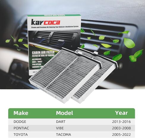 CF12140 Premium Cabin Air Filter With Activated Carbon Compatible with TOYOTA YARIS 2017-2020 MAZDA CX-3 2016-2022 SCION IA 2016 in Saudi Arabia
