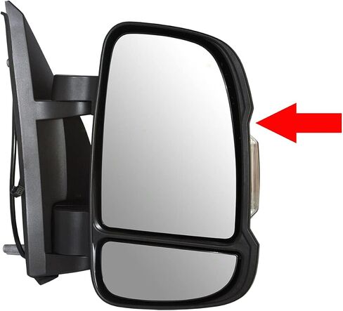 Right Lower View Heated Passenger Side Mirror Glass Convex Compatible with Promaster 1500 2500 3500 2014 2015 2016 2017 2018 2019 2020 with Backing Plate in Saudi Arabia