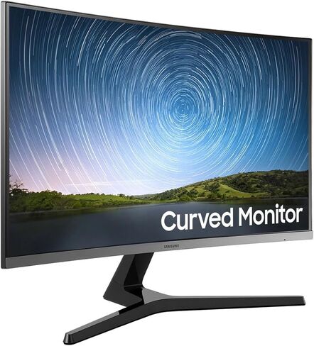 SAMSUNG FreeSync Monitor LC27R500FHNXZA Bundle with Docztorm Dock, 27" FHD VA (1920x1080) Display, VESA Mount (75x75mm), HDMI 1.4, VGA, Ideal for Home & Business, Dark Blue Grey (2024 Latest Model) in Saudi Arabia