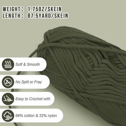 24Pack Beginners Crochet Yarn Beginner Yarn for Crocheting, 24x50g Easy-to-See Stitches Cotton Nylon Blend Soft Yarn for Beginners Crocheting Christmas Crochet Kit,87.5Yard/Skein (24 Bright Colors) in Saudi Arabia