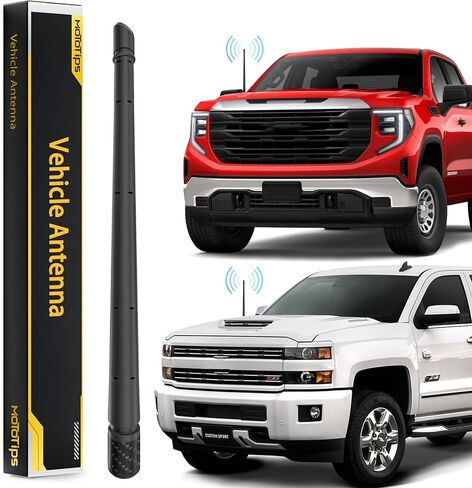 13inches Stubby Antenna Chevy Silverado & GMC Sierra All Model Years, Chevy Silverado Accessories Truck Antenna Replacement - Flexible Rubber Washable Antenna-Enhance AM FM Signal Stability in Saudi Arabia