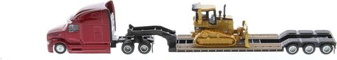 Diecast Masters | 1:87 Scale Peterbilt Model 579 UltraLoft Tandem Tractor with Lowboy Trailer and Cat D5M Dozer | Model 84419 in Saudi Arabia