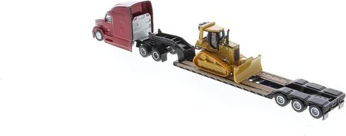 Diecast Masters | 1:87 Scale Peterbilt Model 579 UltraLoft Tandem Tractor with Lowboy Trailer and Cat D5M Dozer | Model 84419 in Saudi Arabia