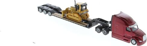 Diecast Masters | 1:87 Scale Peterbilt Model 579 UltraLoft Tandem Tractor with Lowboy Trailer and Cat D5M Dozer | Model 84419 in Saudi Arabia