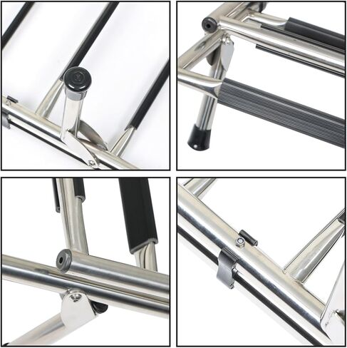 WFLNHB 304 Stainless Steel Anti Slip 2 Step+3 Step Folding Telescoping Ladder Folding Dock Ladder 400 LB Replacement for Boats Pontoons RVs Ships in Saudi Arabia