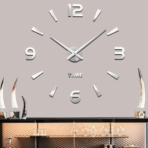 Large Wall Clock Battery Operated DIY Wall Clock for Modern Decorative Living Room/Office in Saudi Arabia