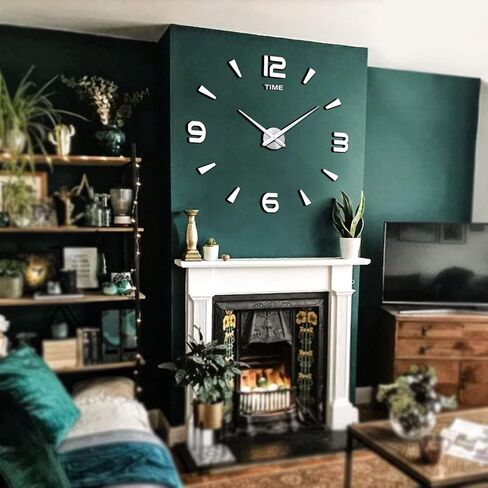Large Wall Clock Battery Operated DIY Wall Clock for Modern Decorative Living Room/Office in Saudi Arabia
