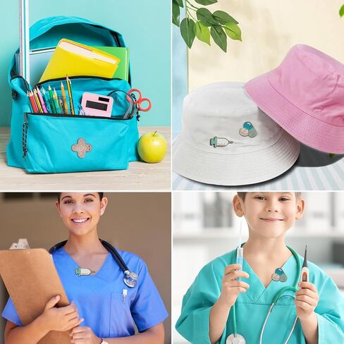 3 Pieces Nursing Badge Reel, Badge Reel Nursing with 3 Nurse Pins, 3 Nurse Lanyard with 3 ID Badge Holder with 3 Badge Reels for Nurses, Badge Reel Holder Nurse, Cute Nurse Badge Reels Retractable in Saudi Arabia