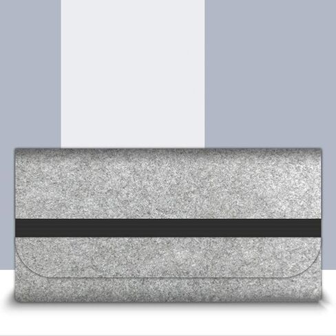 CALIDAKA Wireless Keyboard Storage Bag Computer Keyboard Covers Flexible Felt Cover Keyboard Bag, Portable Bluetooth Keyboard Storage Case Carrying Case for Logitech K380 K480(Light Grey,K380) in Saudi Arabia