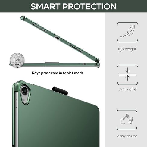 typecase Touch Keyboard Case with Trackpad for iPad Air 5th&4th,11-Color Backlight,Midgreen in Saudi Arabia
