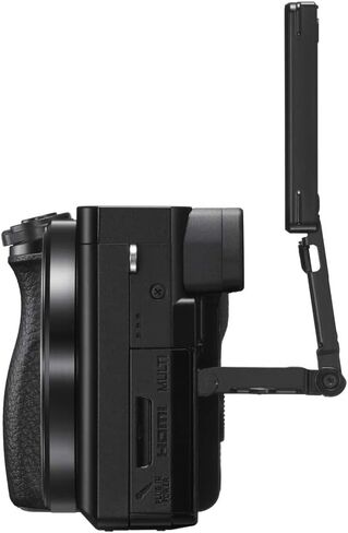 كاميرا Sony a6100 بدون مرآة 4K APS-C، هيكل فقط، حزمة كاميرا ILCE-6100B مع بطارية 2X + حقيبة سفر Deco Gear + بطاقة ذاكرة 64 جيجابايت + مجموعة برامج صور فيديو + ملحقات in Saudi Arabia