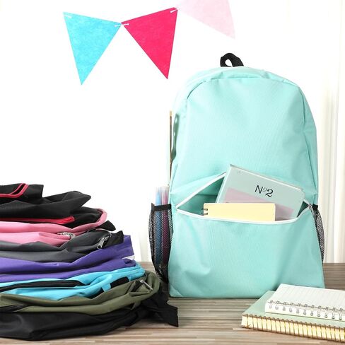 24 Pcs 19 Inch Kids Backpacks in Bulk Large Assorted Colors Book Bags Lightweight School Student Backpack Boy Girl and Adult Backpack for School, Travel, Outdoor Camping, Hiking in Saudi Arabia