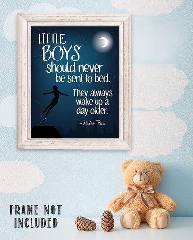 J.M. Barrie-Would You Like An Adventure Now, Or Shall We Have Tea First?-Peter Pan-11x14 Unframed Typography Book Page Print-Great Inspirational Gift & Decor for Nursery and Children's Room Under $15 in Saudi Arabia
