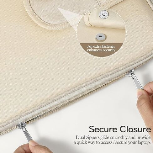 9-11 Inch Tablet Sleeve Bag for iPad 10th Gen 10.9, iPad Air 5/4, iPad 9/8/7th 10.2, iPad Pro 11 2022-2018, Galaxy Tab A8/S9/S8/S6 Lite, Tablet Carrying Case with Clear Pocket, Beige in Saudi Arabia