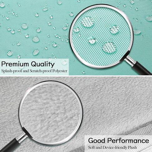 حقيبة كمبيوتر لوحي مقاس 9-11 بوصة لأجهزة iPad 10th Gen 10.9، وiPad Air 5/4، وiPad 9/8/7th 10.2، وiPad Pro 11 2022-2018، وGalaxy Tab A8/S9/S8/S6 Lite، وحقيبة حمل الكمبيوتر اللوحي مع شفاف جيب، بيج in Kuwait