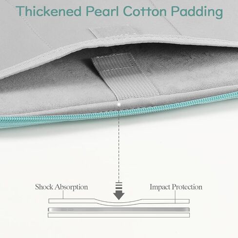 حقيبة كمبيوتر لوحي مقاس 9-11 بوصة لأجهزة iPad 10th Gen 10.9، وiPad Air 5/4، وiPad 9/8/7th 10.2، وiPad Pro 11 2022-2018، وGalaxy Tab A8/S9/S8/S6 Lite، وحقيبة حمل الكمبيوتر اللوحي مع شفاف جيب، بيج in Kuwait