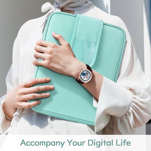 حقيبة كمبيوتر لوحي مقاس 9-11 بوصة لأجهزة iPad 10th Gen 10.9، وiPad Air 5/4، وiPad 9/8/7th 10.2، وiPad Pro 11 2022-2018، وGalaxy Tab A8/S9/S8/S6 Lite، وحقيبة حمل الكمبيوتر اللوحي مع شفاف جيب، بيج in Kuwait