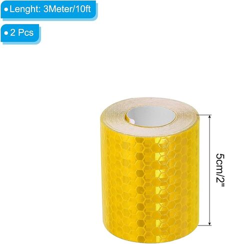 PATIKIL Reflective Tape, 2 Pack 2IN x 10FT Waterproof Self-Adhesive High Visibility Warning Safety Tape Outdoor Reflective Stickers for Cars Trucks Trailers, Green in Saudi Arabia