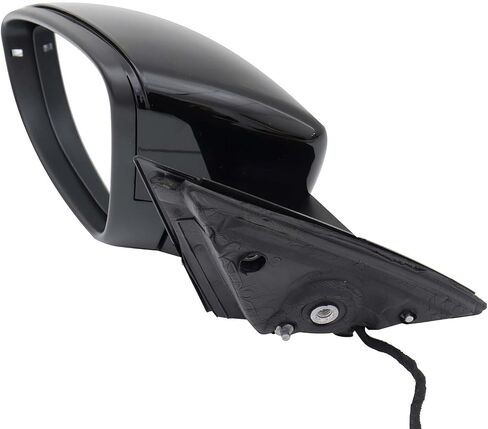 Left Driver Side Mirror Fit for Volkswagen Passat 2016-2020, Glossy Black Door Mirror with Turn Signal Heated Power Glass (6 Pins) in Saudi Arabia