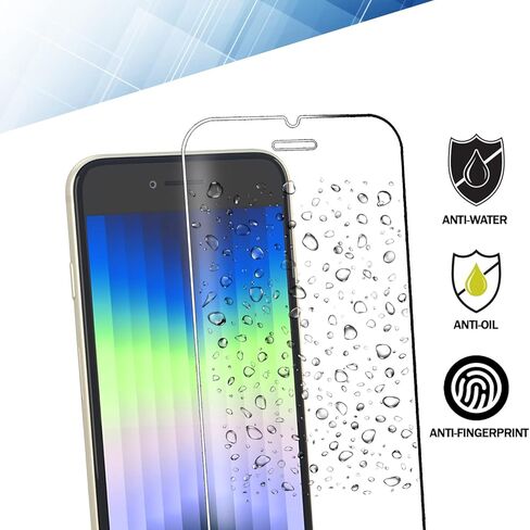 Screen Protector [4-Pack] for iPhone SE 3 2022/2 2020, iPhone 7 / iPhone 8, Tempered Glass Film Screen Protector, 0.33mm [LifetimeWarranty][Anti-Scratch][Anti-Shatter][Bubble-Free] in Saudi Arabia