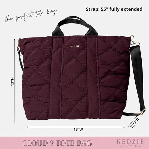 حقيبة يد KEDZIE Cloud 9 مبطنة منتفخة حول الجسم (التوت) ومحفظة من الجلد النباتي بسحاب حول الجسم (جميلة في بايثون) in Kuwait