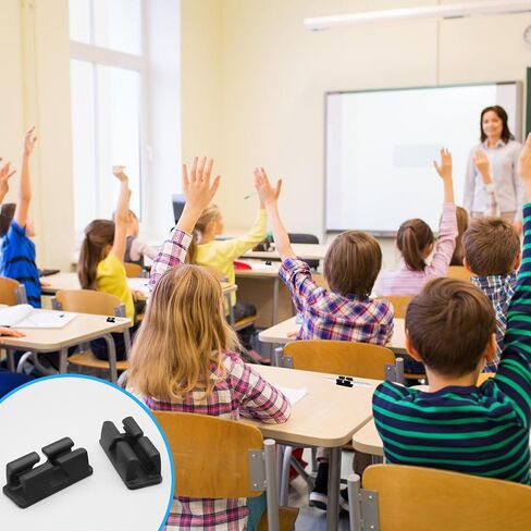 10Pcs Adhesive Pen Holder for Clipboard, Silicone Clipboard Pen Holder Clip for Wall, Pencil Clip Marker Holder Clip Pen Holder for Classroom Office Desk Accessories, Teacher Supplies(Black) in Saudi Arabia