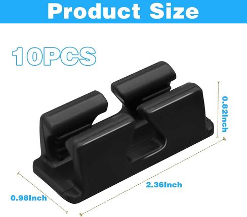 10Pcs Adhesive Pen Holder for Clipboard, Silicone Clipboard Pen Holder Clip for Wall, Pencil Clip Marker Holder Clip Pen Holder for Classroom Office Desk Accessories, Teacher Supplies(Black) in Saudi Arabia