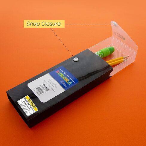 BAZIC Slider Pencil Case, Utility Storage Box Snap Closure, Bright Color Multi Purpose Organizer, 6-Pack in Saudi Arabia