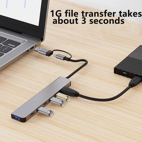 محول USB C إلى HDMI مزدوج، محطة إرساء USB C 7 في 1 إلى محول VGA HDMI مزدوج، USB C إلى 3USB 2.0، محول متعدد الشاشات لأجهزة Dell XPS 13 15، Lenovo Yoga، Huawei Matebook X pro، إلخ in Kuwait