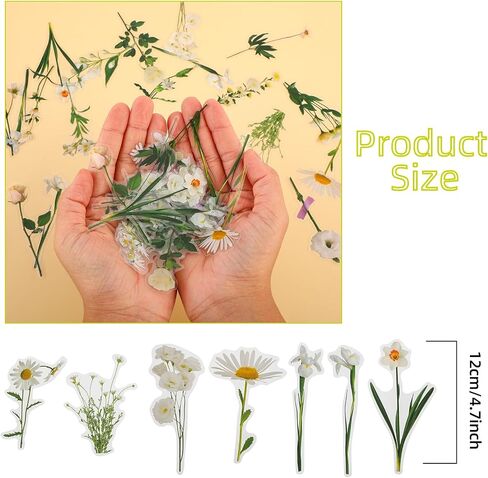 40 Pcs Plants Floral Stickers Transparent Flower Stickers for Scrapbooking Purple Pressed Flower Stickers Clear Nature Flowers Stickers Wildflower Stickers for Kids Adults Journaling DIY Crafts Cards in Saudi Arabia