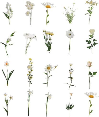 40 Pcs Plants Floral Stickers Transparent Flower Stickers for Scrapbooking Purple Pressed Flower Stickers Clear Nature Flowers Stickers Wildflower Stickers for Kids Adults Journaling DIY Crafts Cards in Saudi Arabia