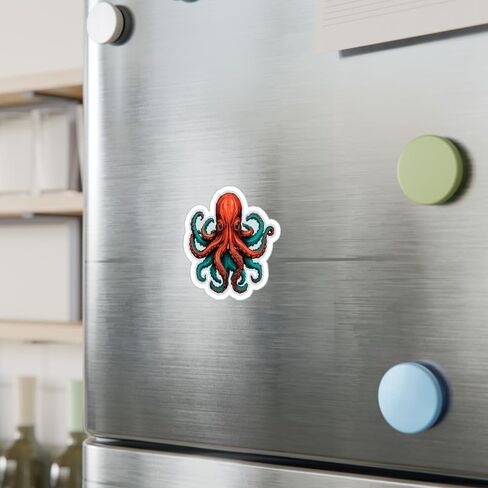 Octopus Sticker Window Vintage Decal Vinyl Small Waterproof for Water Bottle Mug Passport Book Scrapbook Notebook Laptop Tumbler Skateboard Computer Phone Size 4" Funny Gift in Saudi Arabia