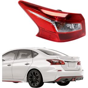 PartsFlow Tail Light Assembly Brake Lamp Outer Driver Side For 2016 2017 2018 Nissan Sentra NI2804108