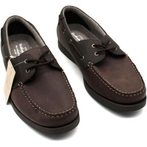 Weatherproof Mens Benny Fabric Closed Toe Moccasins, Brown 3, Size 8.0