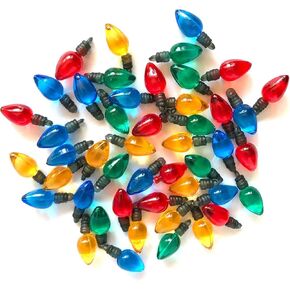Buttons Galore Cute and Colorful 50 Piece Assortments of Novelty Buttons for Sewing and Crafts - Christmas, Halloween, Fall, Bees, Winter, Summer and More (Old Fashion Lights)
