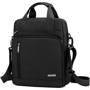 Men's 13-inch Laptop Messenger Bag Oxford Large Shoulder Bag Business Waterproof Casual Black Crossbody Bag for Work Travel Outdoor