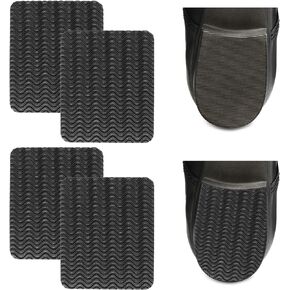 Shoe Heel Pads, Shoe Heel Repair Kit 4 Pcs Adhesive Stickers Anti Slip Thickness Cushion Sole Stick Protector Replacement Kit for Repair Leather Shoes