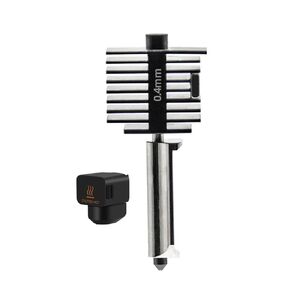 High Temp Fast Speed Hotend !! Hardened Steel Nozzle+Chrome Plated Brass Heating Block with Silicone Sock. Hardened Steel Nozzle Assembly Hotend Kit for Bambu Lab A1 Mini 3D Printer Accessory (0.4mm)