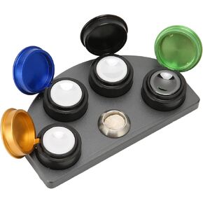 Watch Grease Cup Holders, 4 Dish Watch Oil Cup Rust Proof Wear Resistant Watch Oil Dipping Tool Watch Oiler Set Professional Watchmaker Watch Repairing Accessory for Repairmen Amateurs