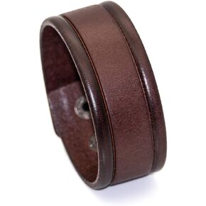 Hip Hop Alloy Buckle Bracelet Wide Leather Bracelet
