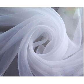 120" Wide (10ft Wide) x 5 Yards - White Sheer Voile Chiffon Fabric - Sedona DESIGNZ Brand Perfect for Draping Panels and Masking for Weddings & Events