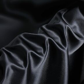 1 Yard 63" Wide Black Silky Satin Fabric for Wedding,Decoration,Party,Fashion,Apparel,DIY Crafting,Sewing