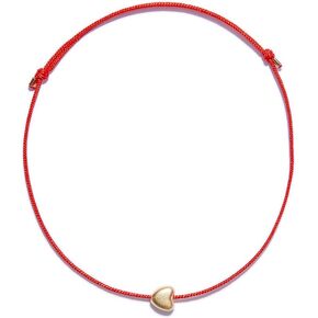 Couple Heart Charm Bracelet w/Adjustable String - Friendship Bracelet, Kabbalah Protection Bracelet, Best Friend Birthday Gift, Amulet for Women Men Family Friends